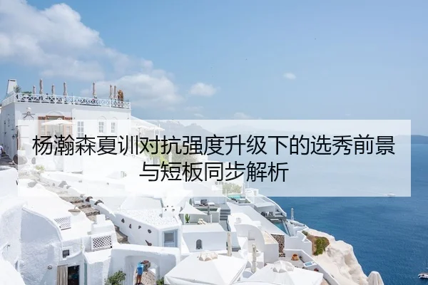 杨瀚森夏训对抗强度升级下的选秀前景与短板同步解析